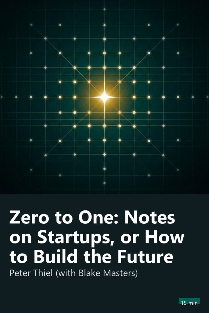 Cover of Zero to One: Notes on Startups, or How to Build the Future