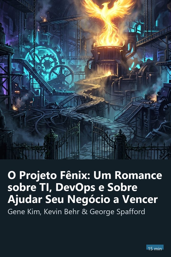 Capa do resumo de O Projeto Fênix: Um Romance sobre TI, DevOps e Sobre Ajudar Seu Negócio a Vencer